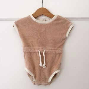 Quincy Mae Tan Terry Romper